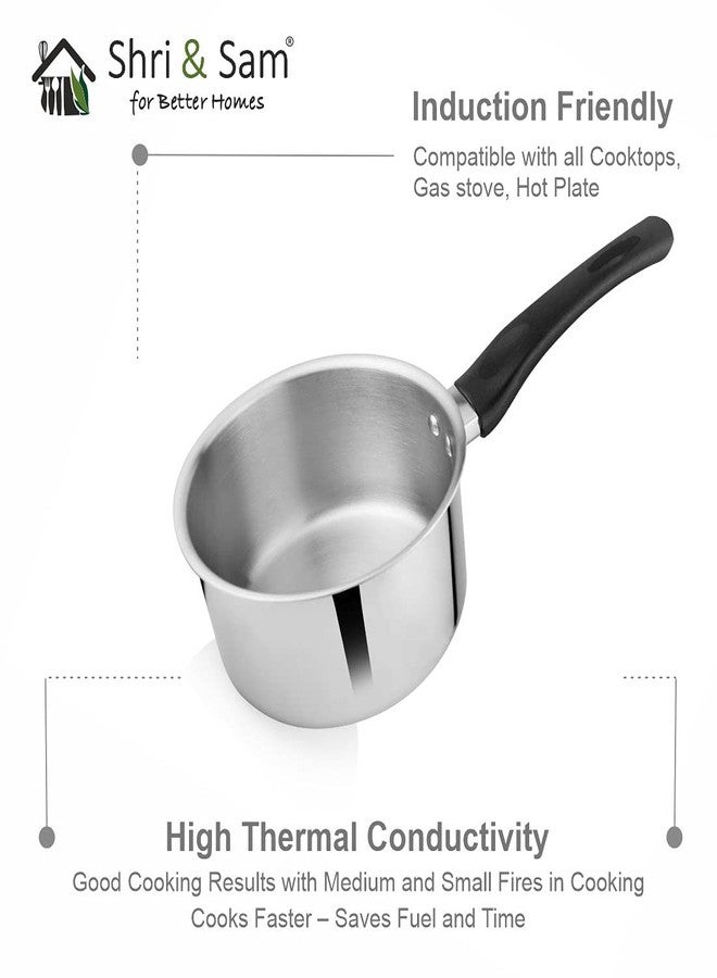 Shri & Sam Stainless Steel Heavy Weight Plain Sauce Pan (16 cm, 1.9 L) - Image 4
